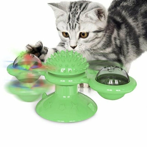 Spinning LED Ball Cat Toy