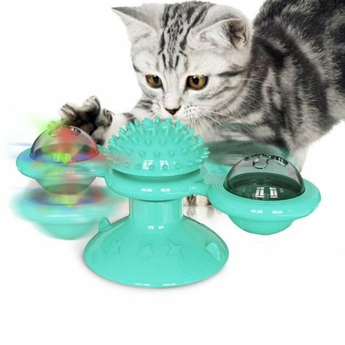 Spinning LED Ball Cat Toy
